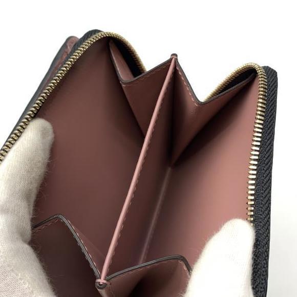 Bally Round Coin Case Leather Bifold Compact Wallet Black - Picture 7 of 9